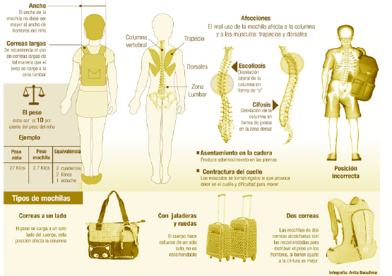 Ruina lavanda Muestra La mochila, causa de dolor de espalda en los niños - Artículos de  Osteopatía y Fisioterapia